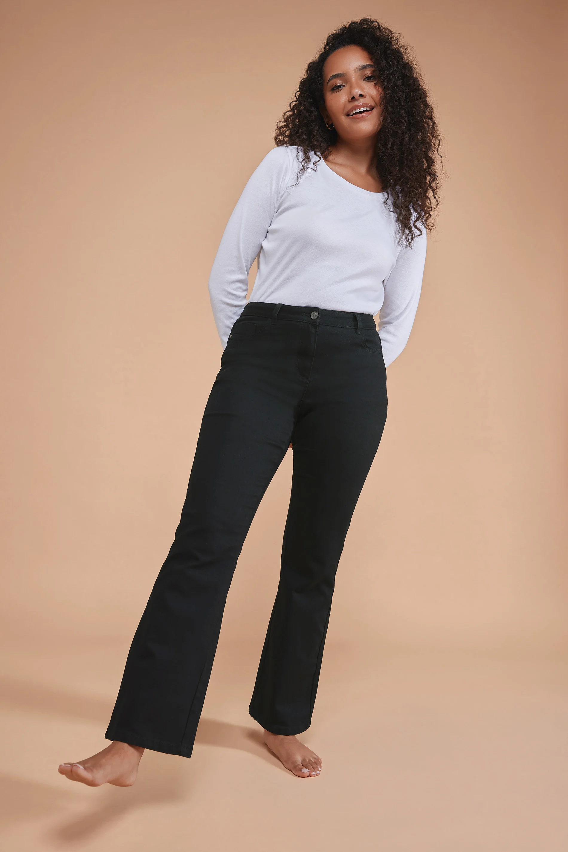 M&Co Womens M&Co Black Bootcut Jeans