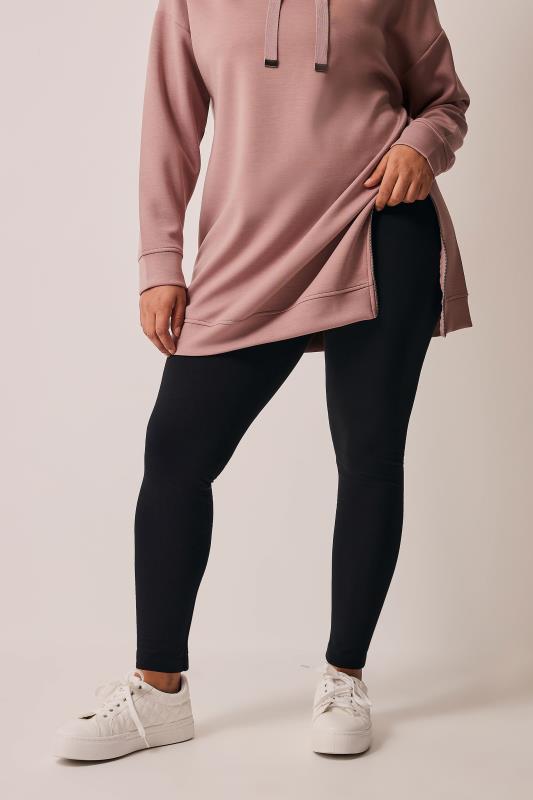 Evans EVANS Curve Black Cotton Stretch Leggings