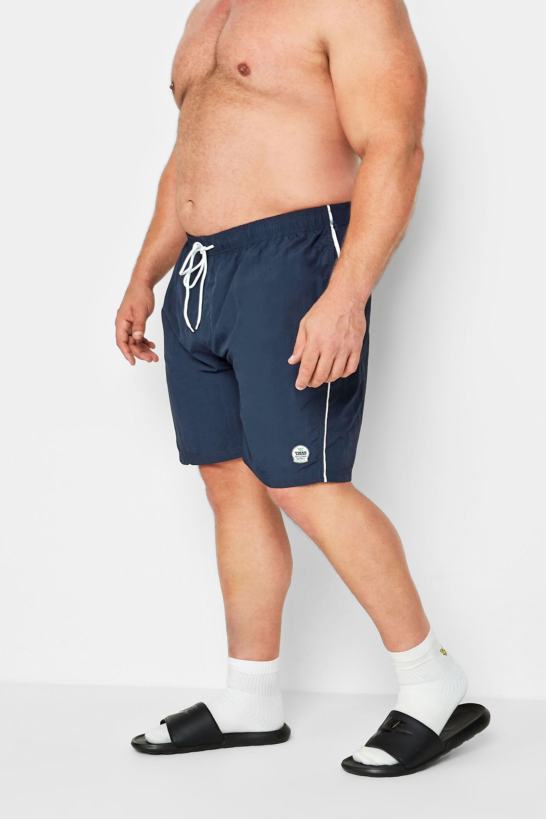 D555 D555 Navy Full Length Swim Shorts