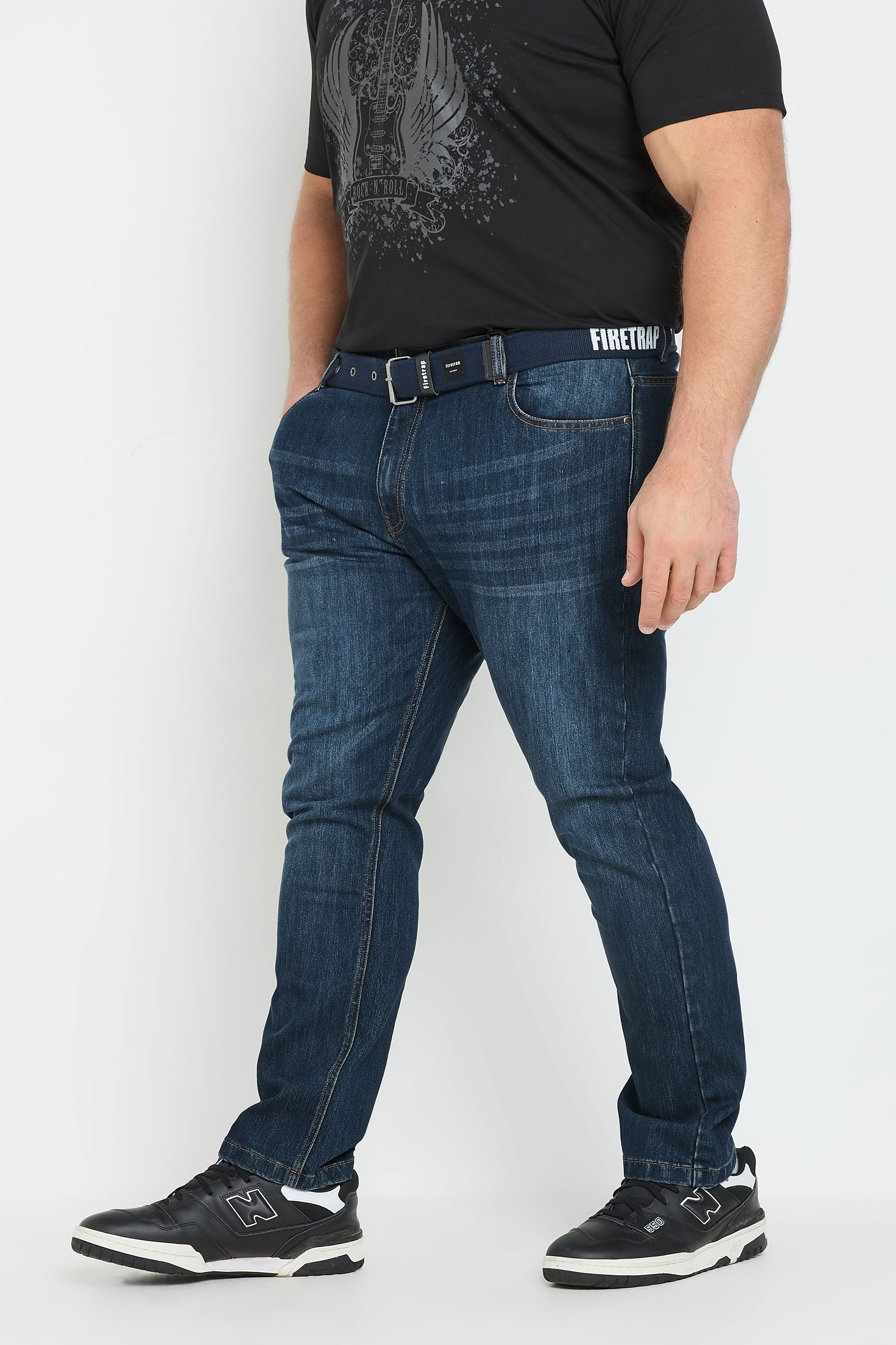 Firetrap FIRETRAP Big & Tall Blue Dark Wash Jeans