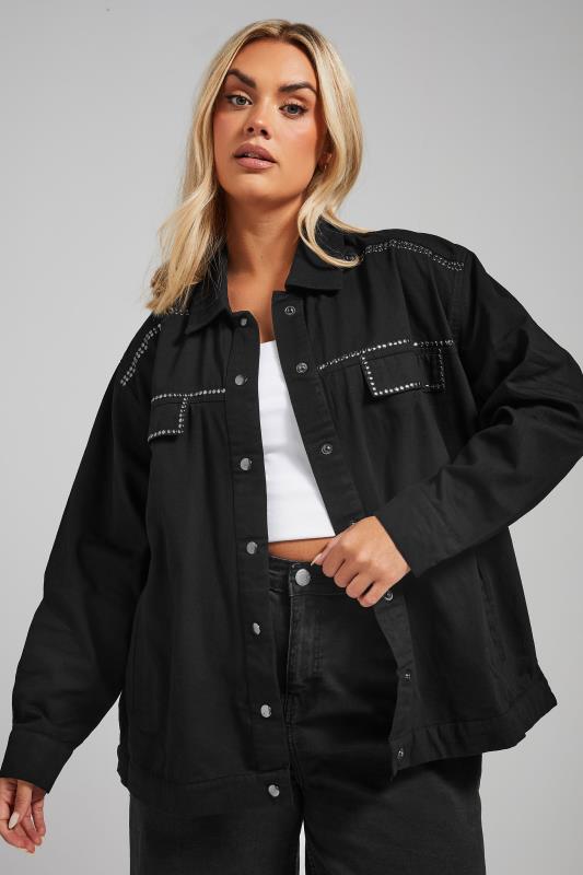 Limited Collection LIMITED COLLECTION Curve Black Stud Embellished Overshirt