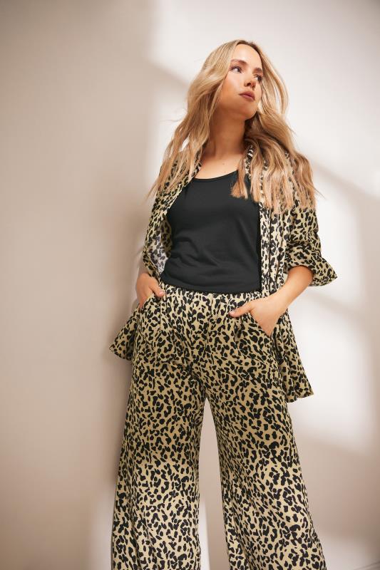 LTS LTS Tall Natural Brown Leopard Print Shirt