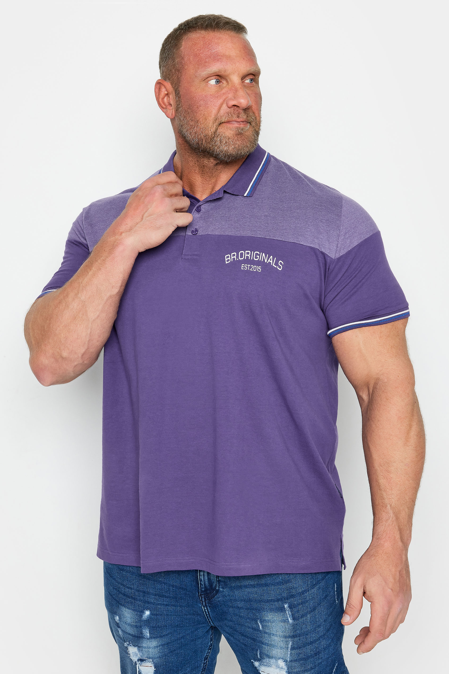 BadRhino BadRhino Purple 'Originals' Cut & Sew Polo Shirt