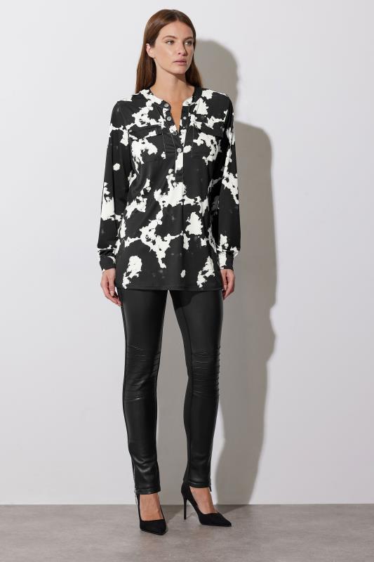 Star by Julien Macdonald STAR Black Abstract Print Military Button Shirt