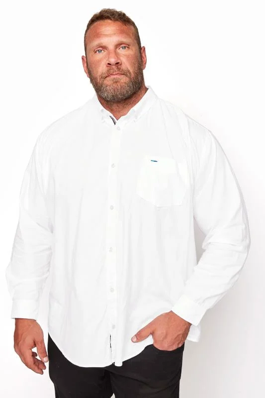 BadRhino BadRhino Big & Tall White Long Sleeve Oxford Shirt