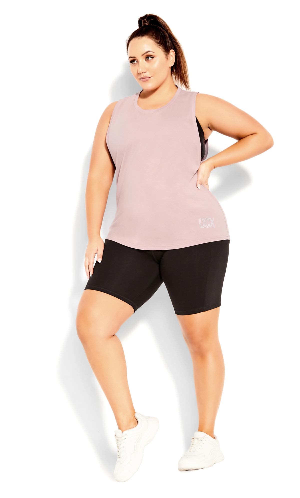 Evans Evans Blush Pink Front Tie Detail Vest Top