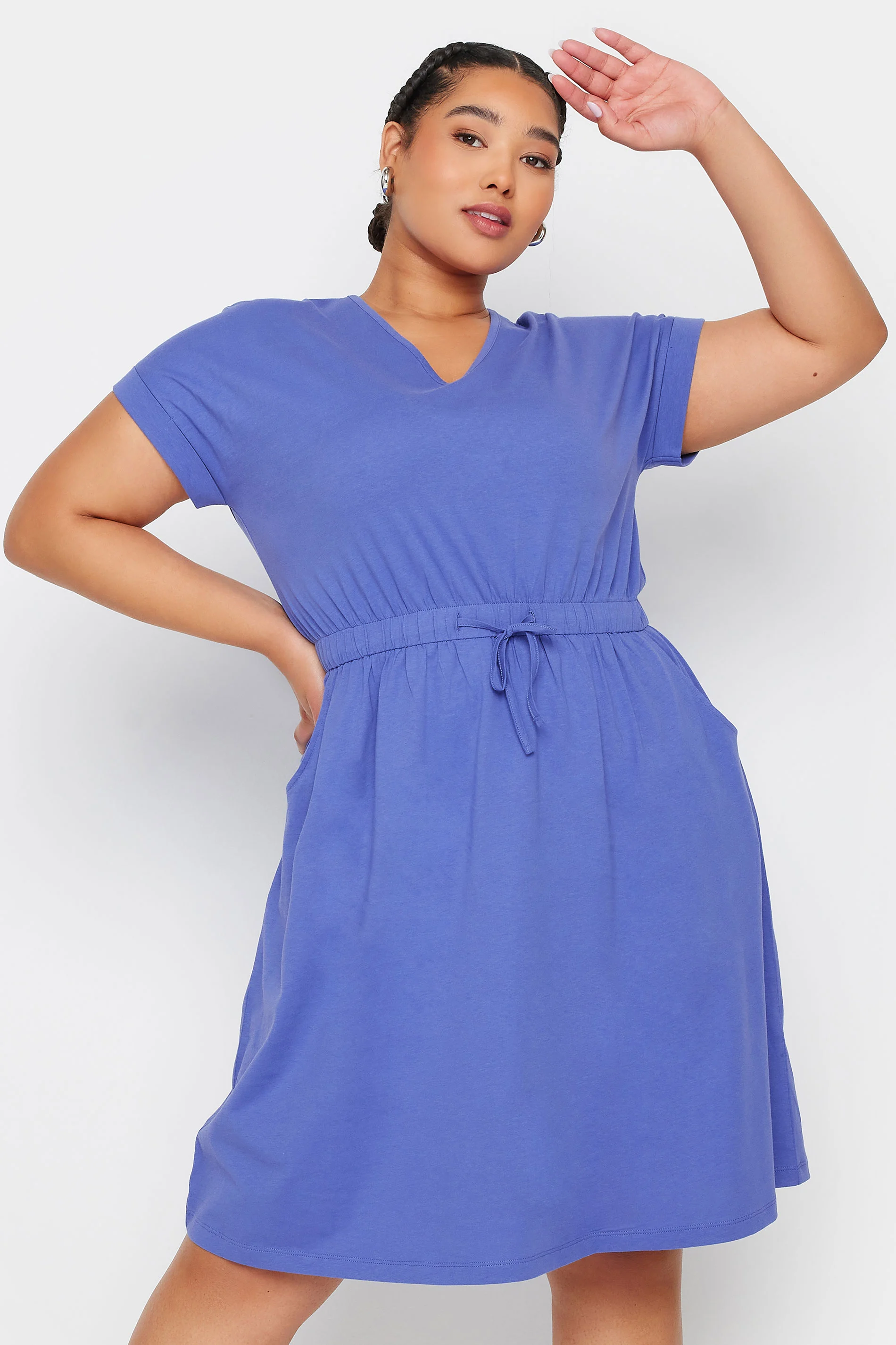 Yours YOURS Curve Purple Cotton T-Shirt Dress