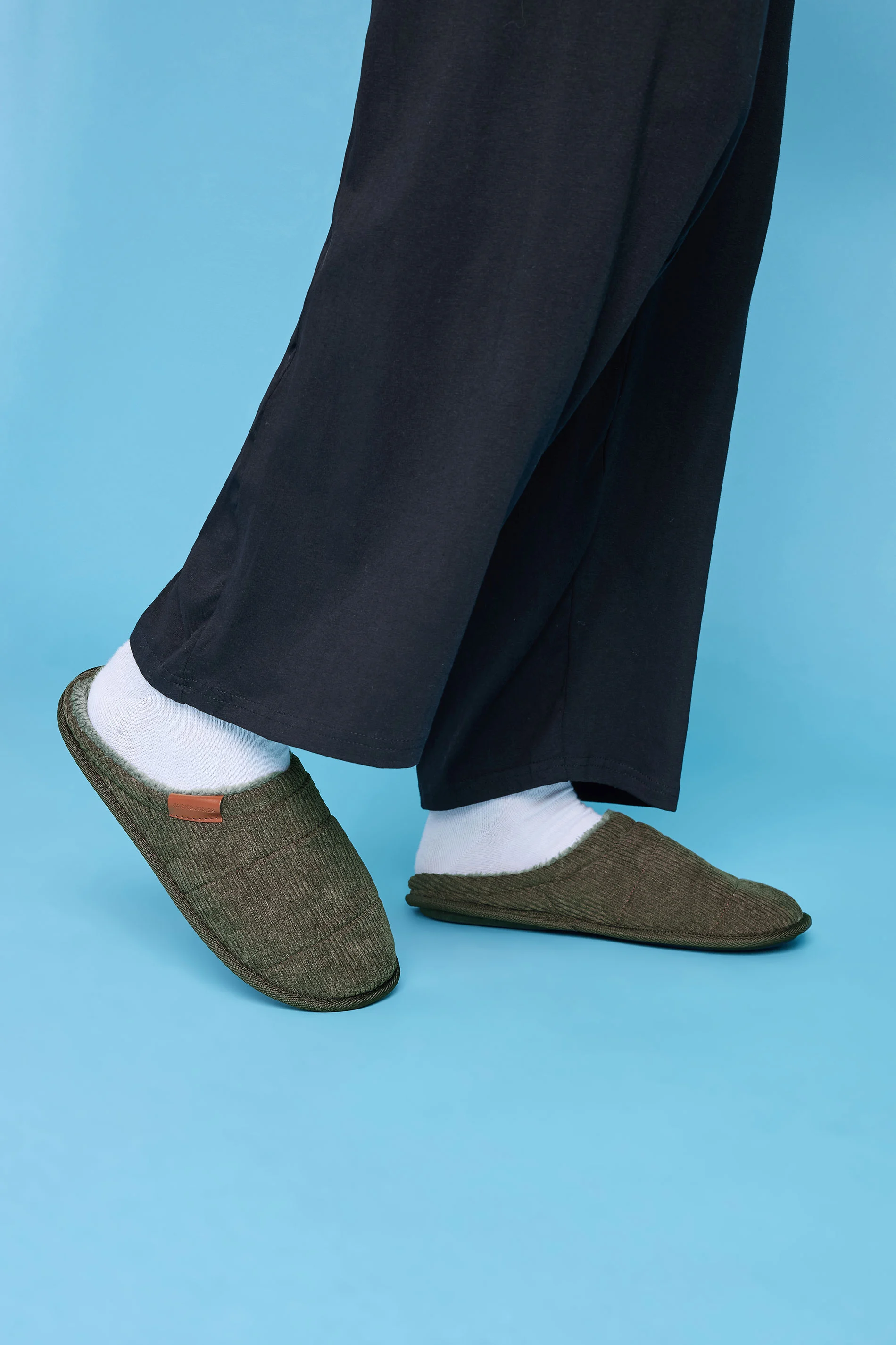 Jack & Jones JACK & JONES Olive Green Mule Slippers