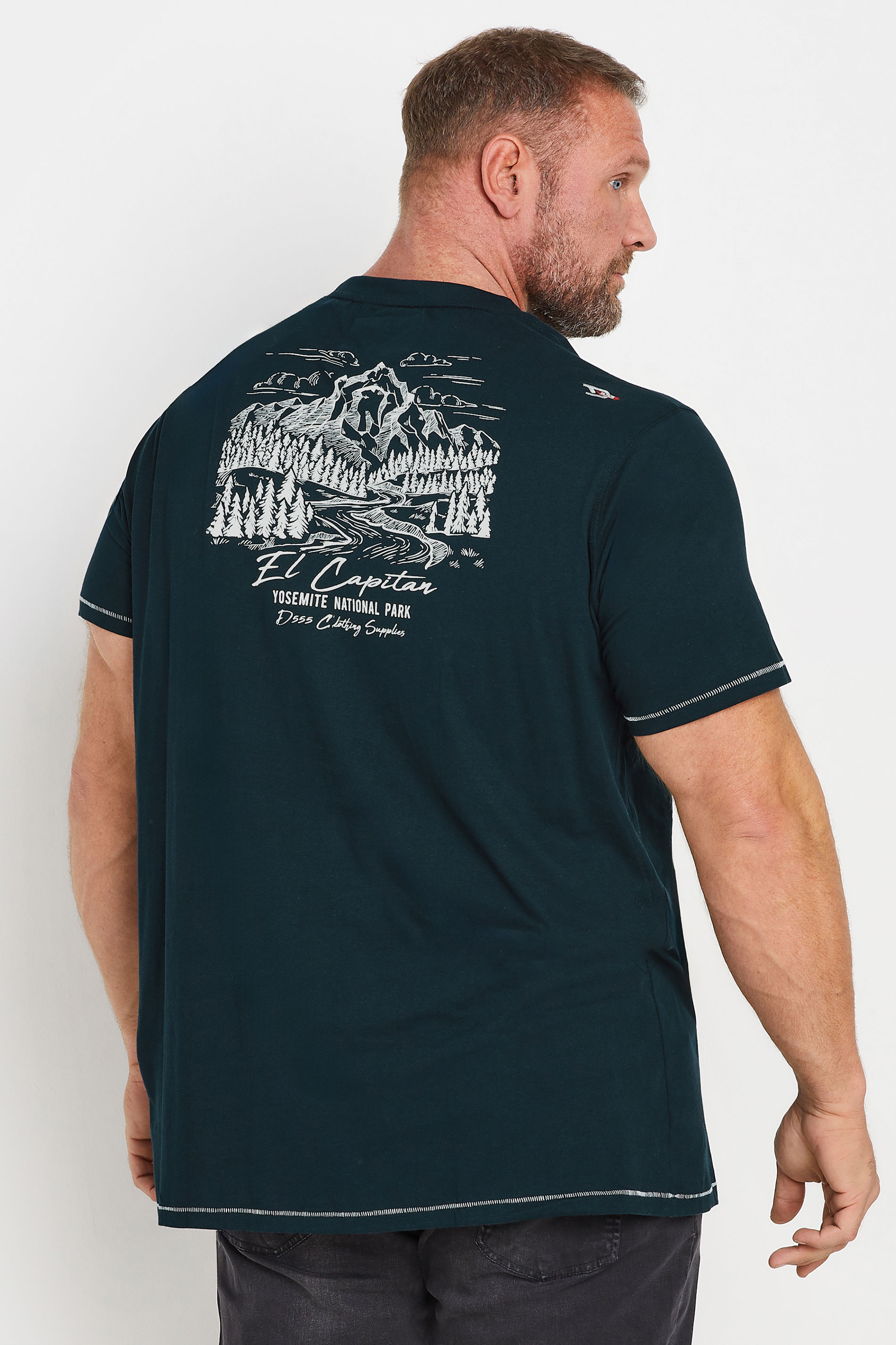 D555 D555 Big & Tall Navy Yosemite Graphic Print T-Shirt