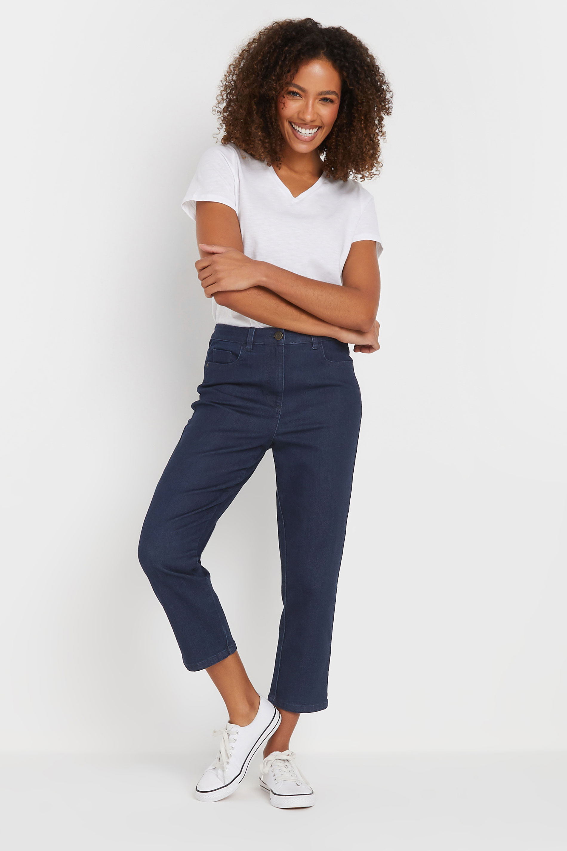 M&Co Womens M&Co Indigo Blue Cropped Jeans