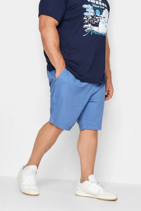 BadRhino BadRhino Big & Tall Blue Stretch Elasticated Waist Chino Shorts