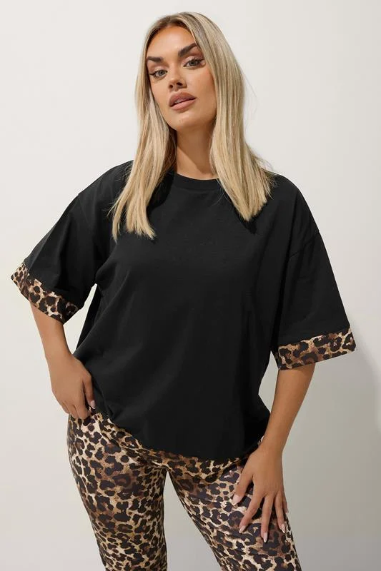 Limited Collection LIMITED COLLECTION Curve Brown Leopard Fold Over Leggings