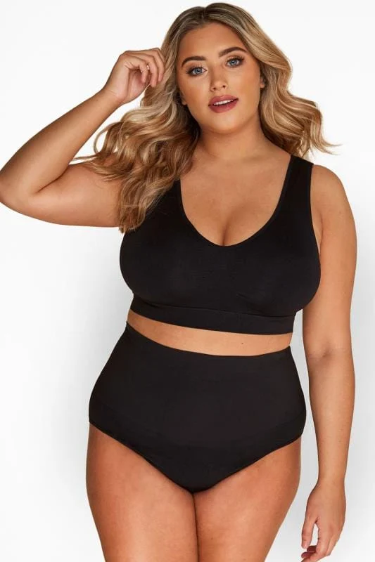 Yours YOURS 2 PACK White & Black Plunge Microfibre Bras