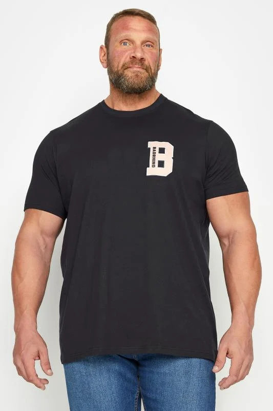 BadRhino BadRhino Big & Tall Blue Embroidered Varsity T-Shirt
