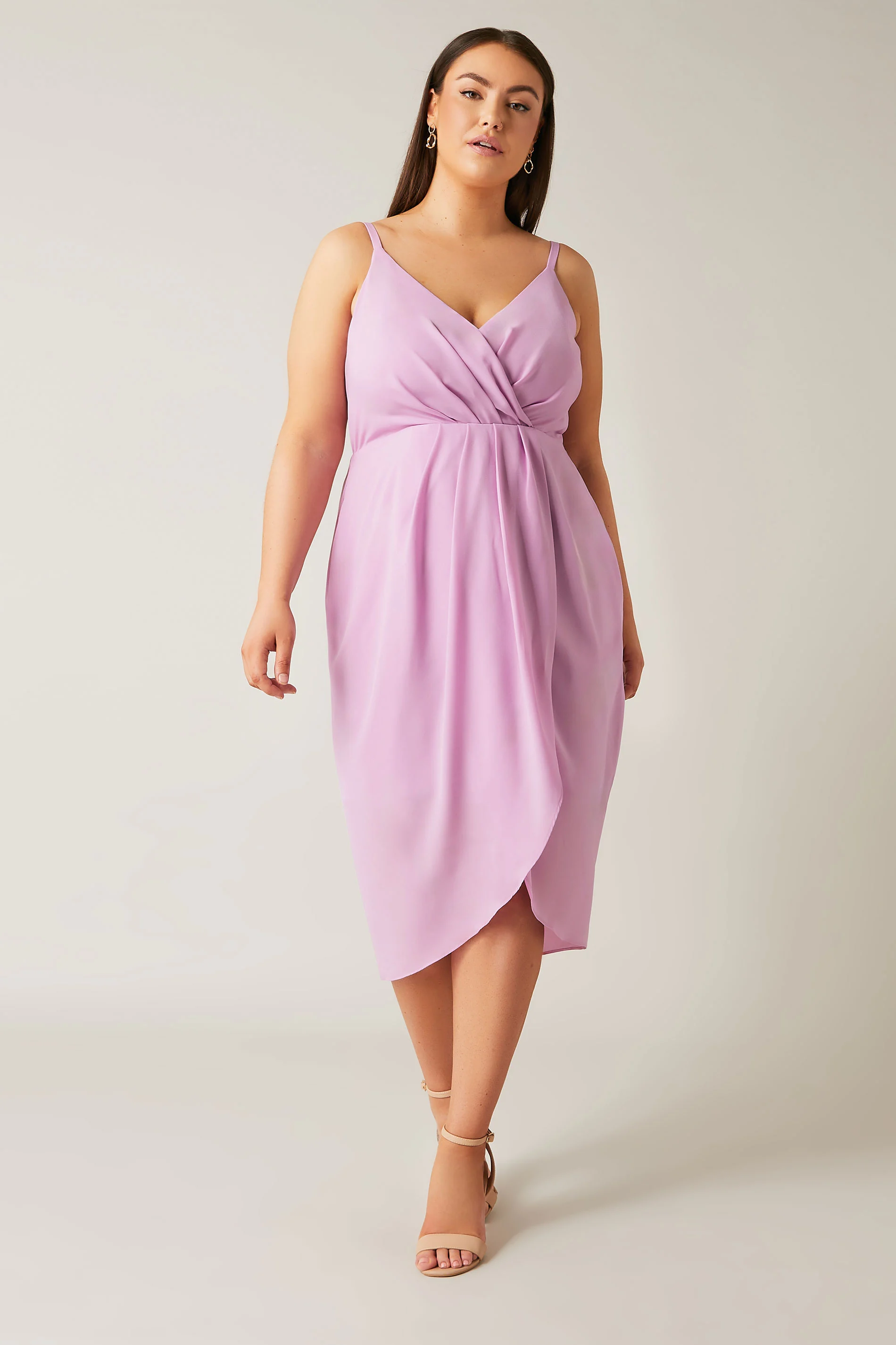 Evans Evans Purple Wrap Midi Dress
