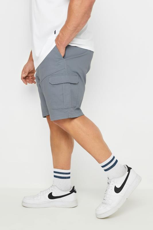 BadRhino BadRhino Big & Tall Blue Elasticated Waist Cargo Shorts