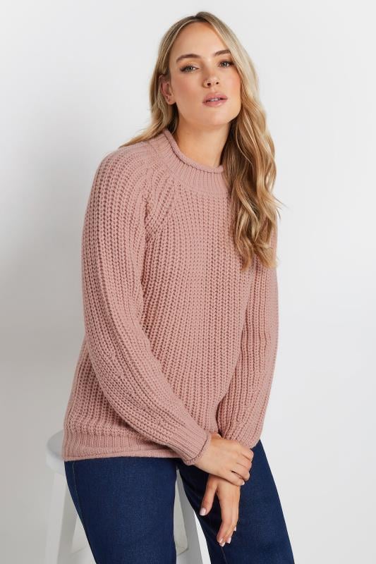 LTS LTS Tall Coral Pink High Neck Knit Jumper