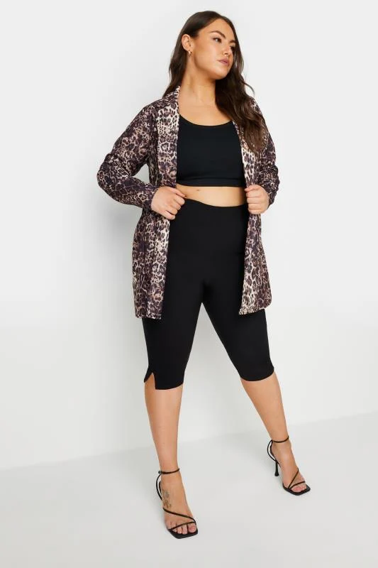 Yours YOURS Curve Black Capri Cropped Trousers