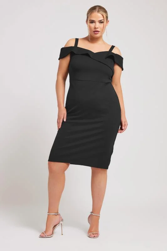Yours London YOURS LONDON Curve Black Bardot Dress