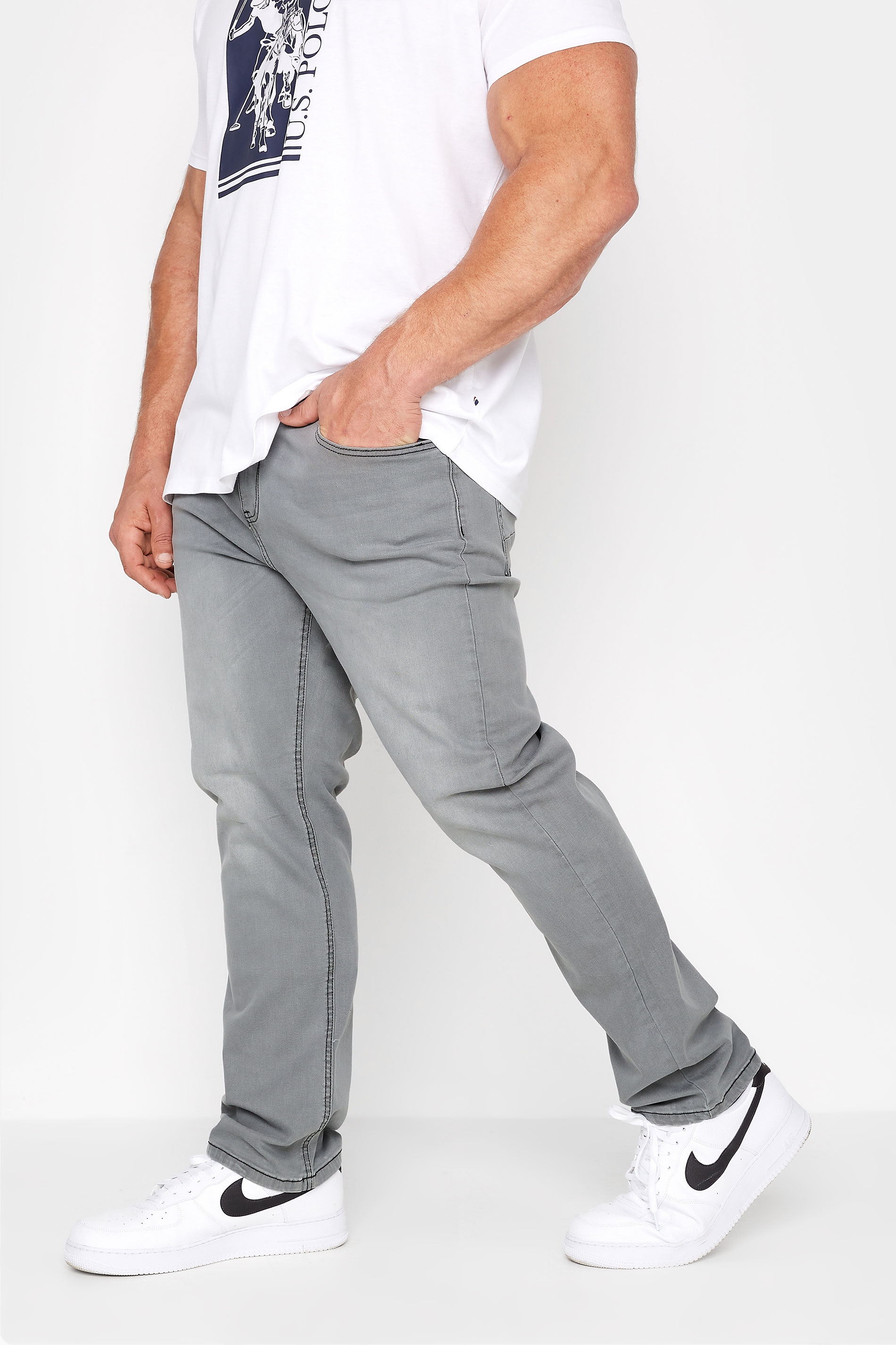 BadRhino BadRhino Big & Tall Grey Stretch Jeans