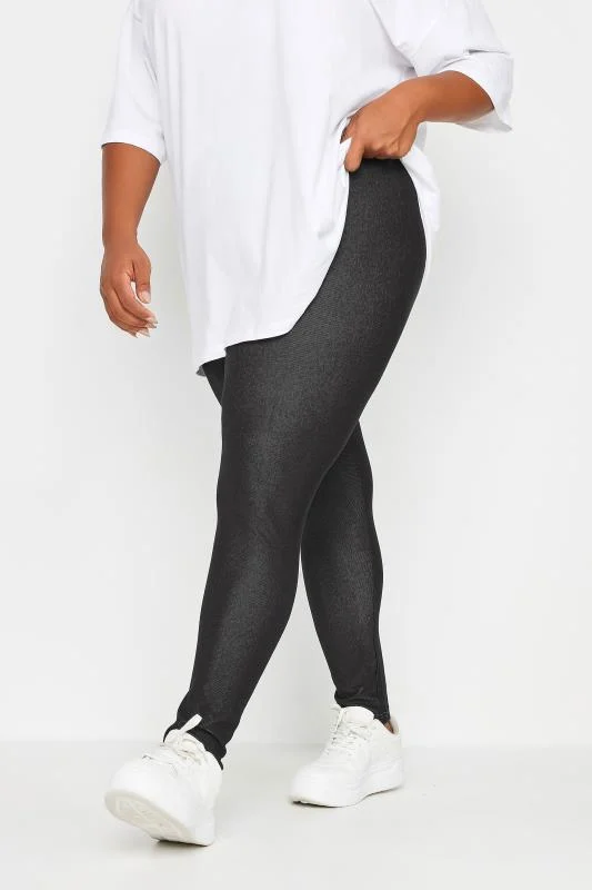 YOURS FOR GOOD YOURS FOR GOOD Curve Black Jersey Stretch Jegging