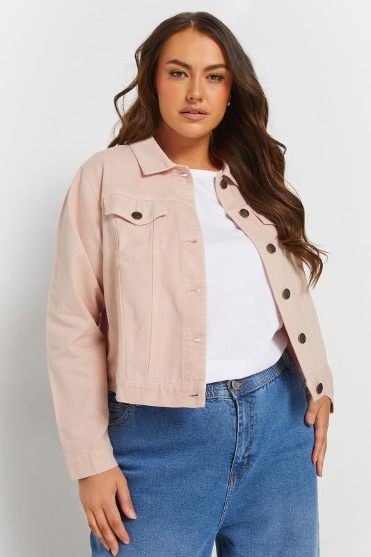 Yours YOURS Curve Pink Classic Denim Jacket