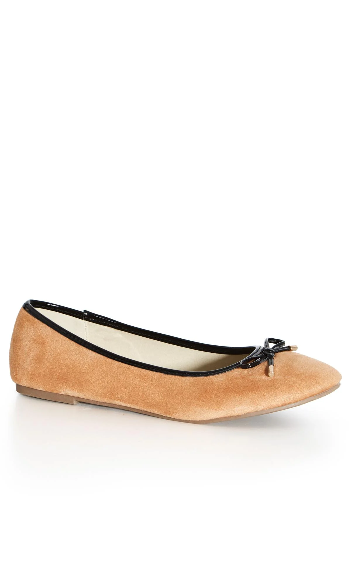 Evans Evans Pink WIDE FIT Faux Suede Ballet Flat