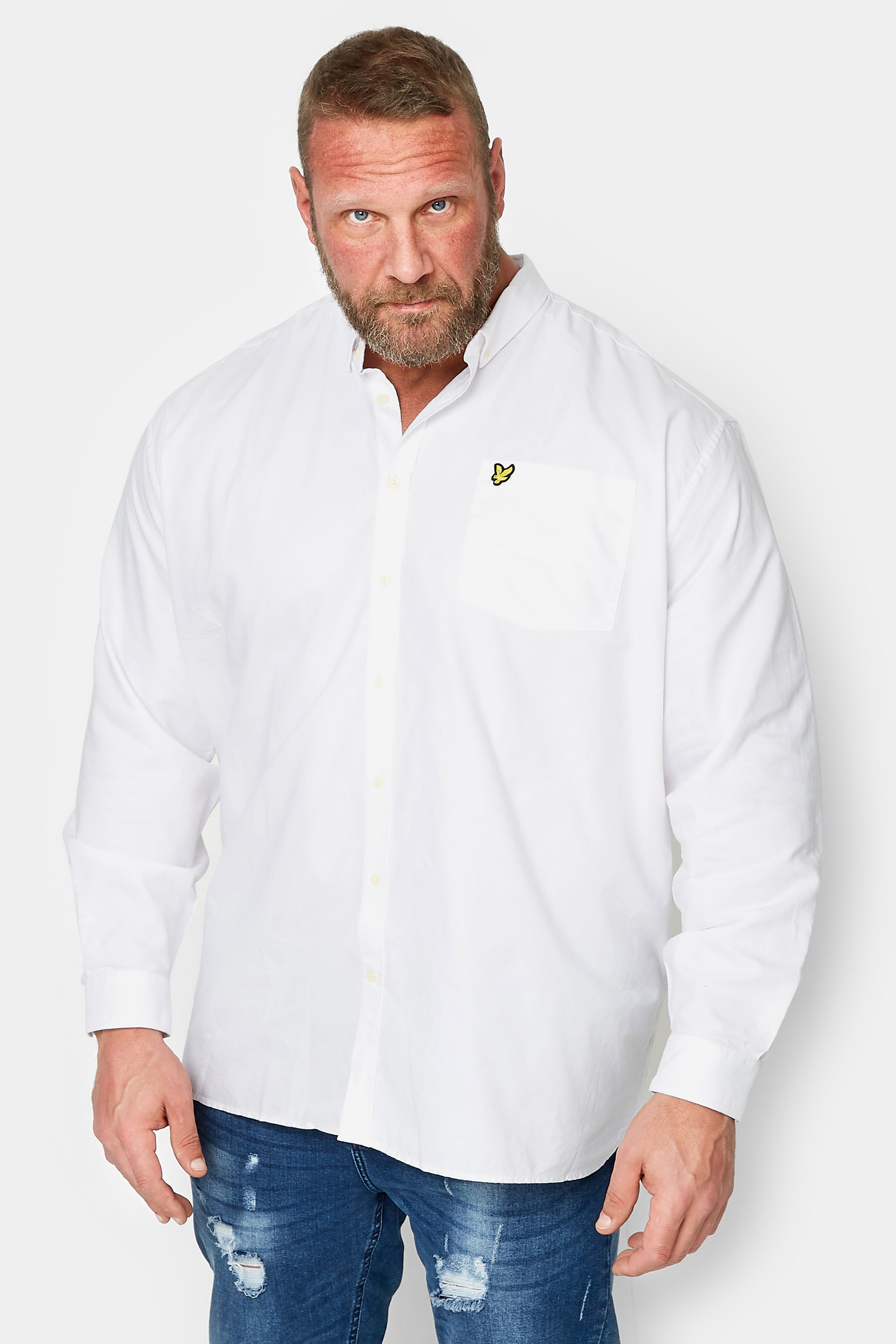 Lyle & Scott LYLE & SCOTT Big & Tall White Oxford Shirt