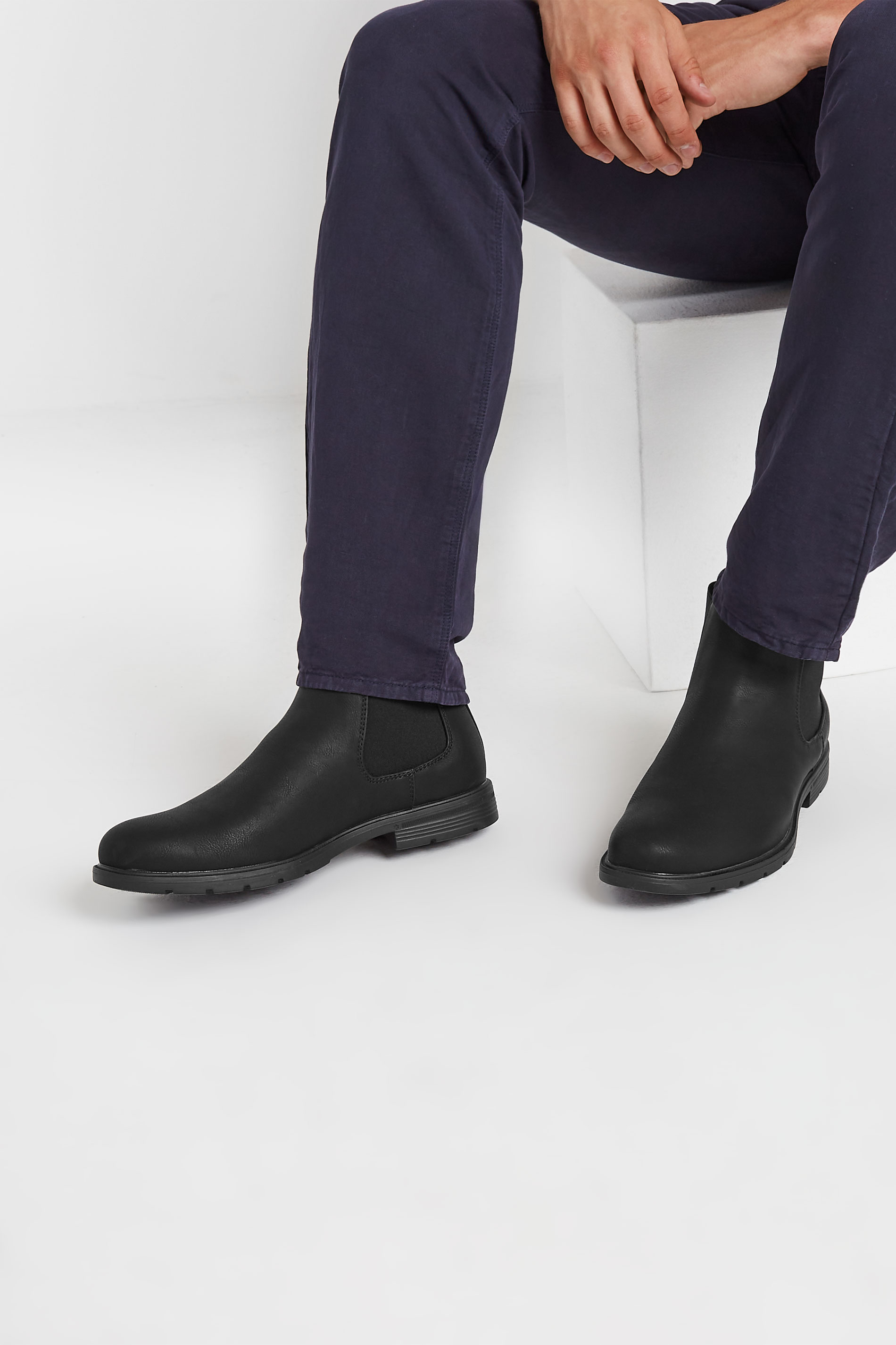 Jack & Jones JACK & JONES Black Faux Leather Chelsea Boot