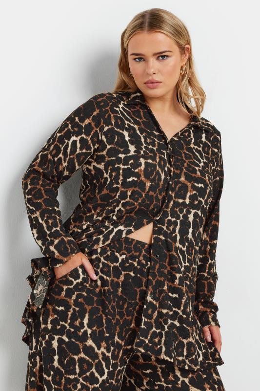 Yours YOURS Curve Brown Leopard Print Trousers