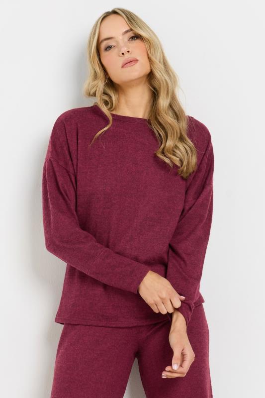 LTS LTS Tall Burgundy Red Batwing Jumper