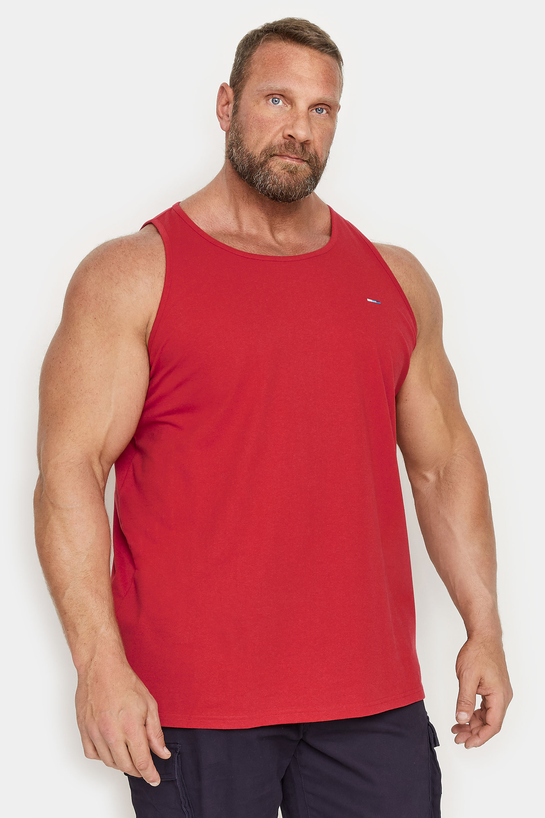 BadRhino BadRhino Big & Tall Red Cotton Marl Vest