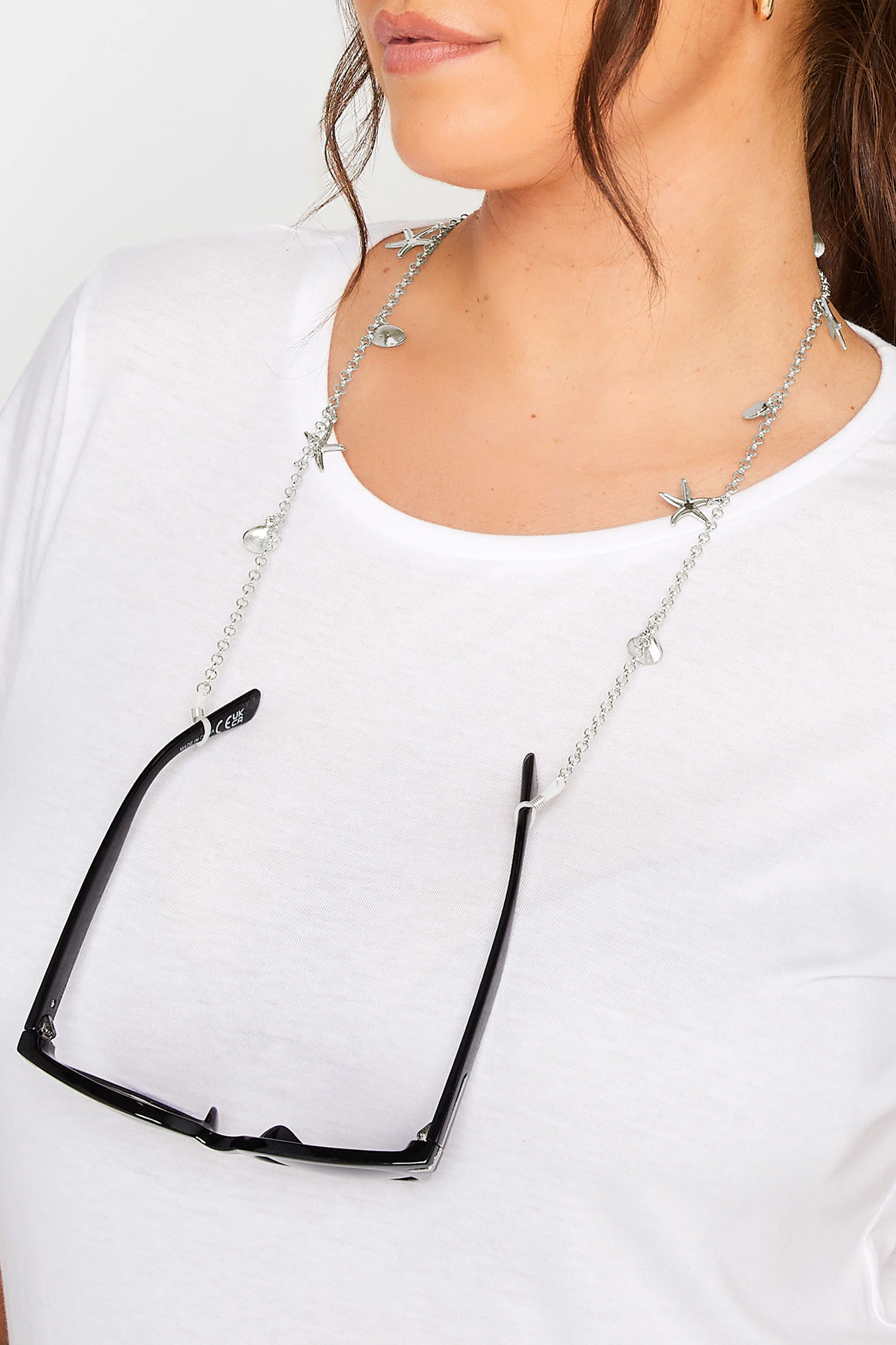 Yours Silver Mixed Shell Sunglasses Chain