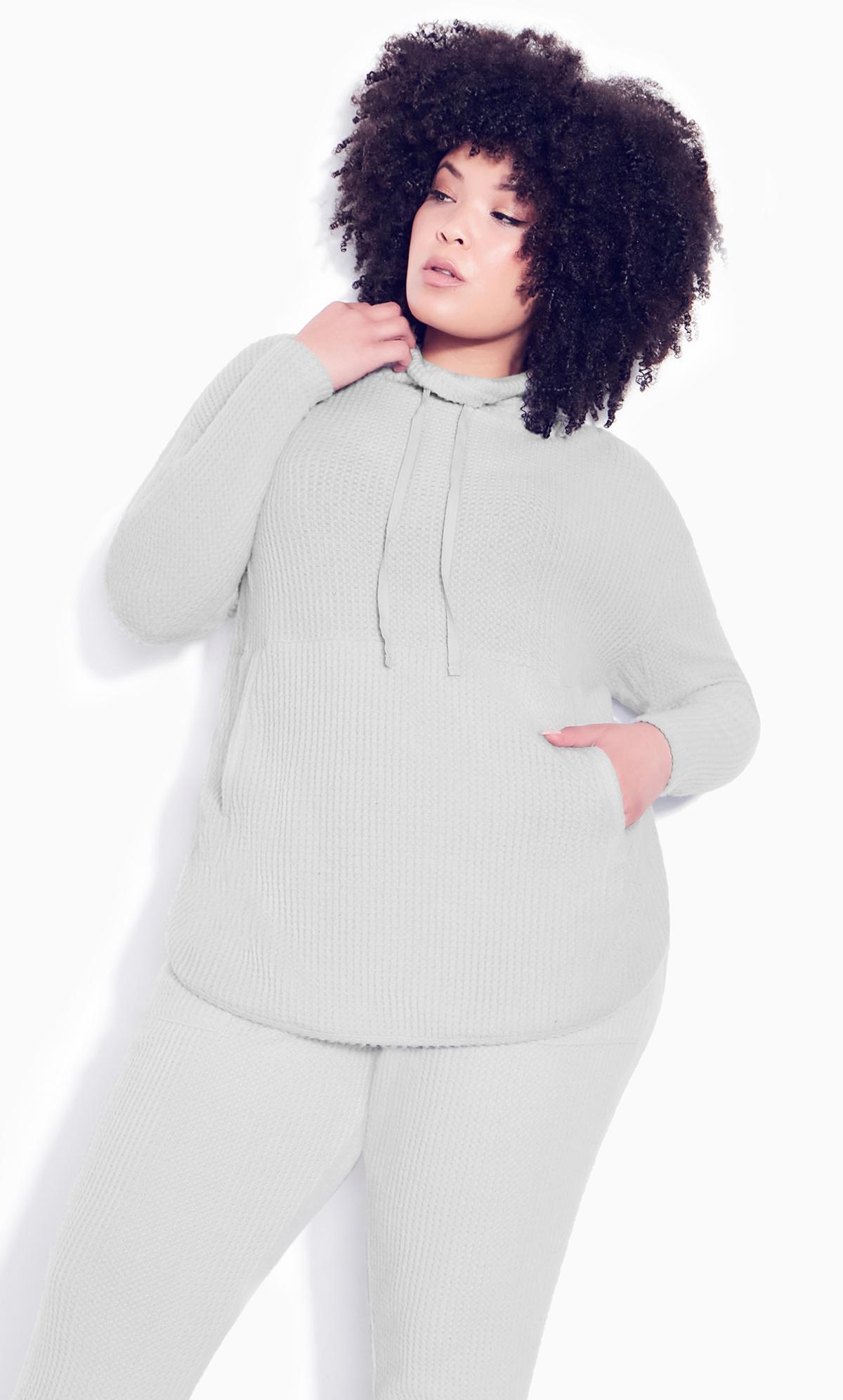 Evans Evans Grey Texture Cowl Top