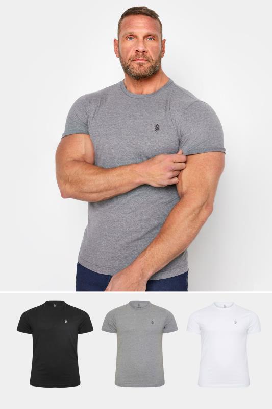 Luke 1977 LUKE 1977 Big & Tall 3 PACK Grey Core T-Shirts