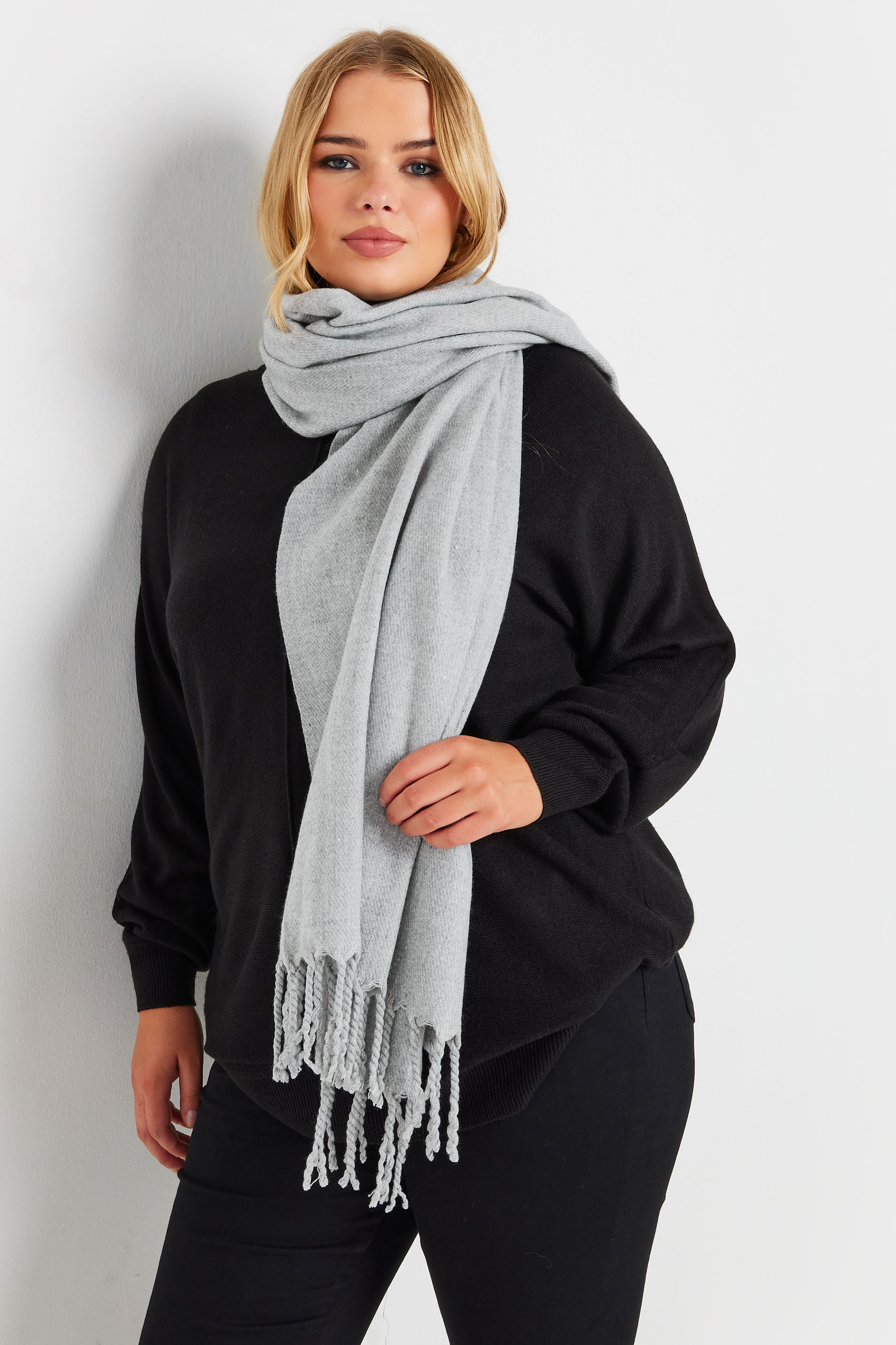 Yours Grey Blanket Wrap Scarf