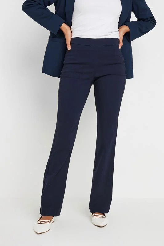 M&Co Womens M&Co Navy Bootcut Bengaline Trousers