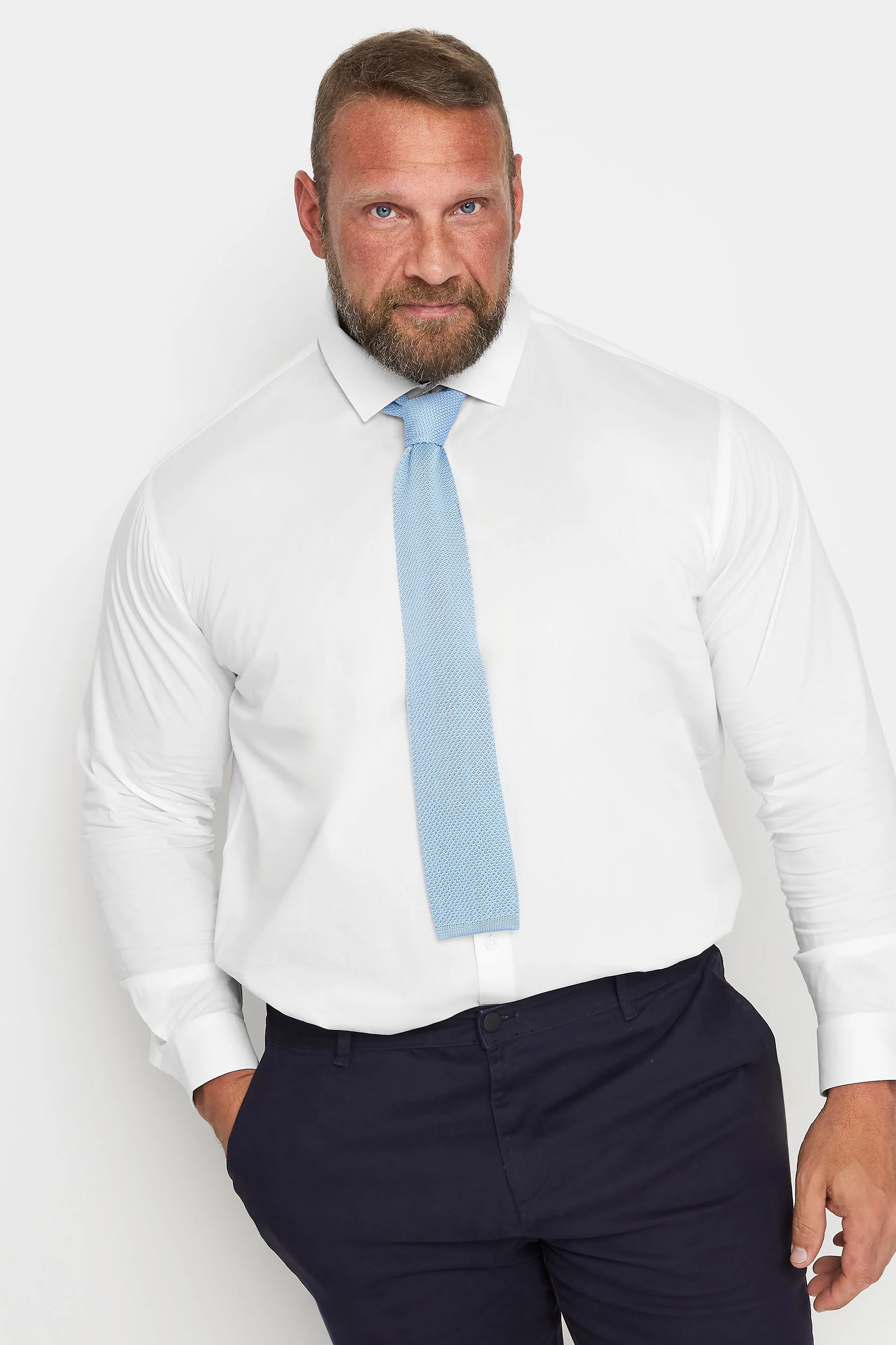 BadRhino BadRhino Light Blue Knitted Tie