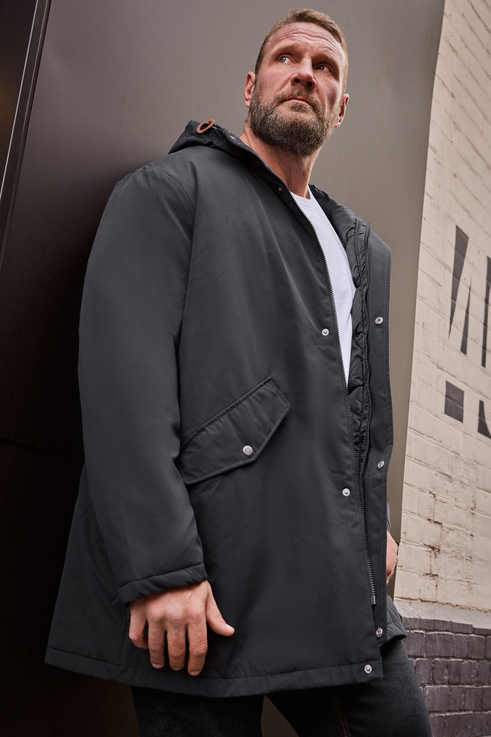 BadRhino BadRhino Big & Tall Navy Blue Long Hooded Parka