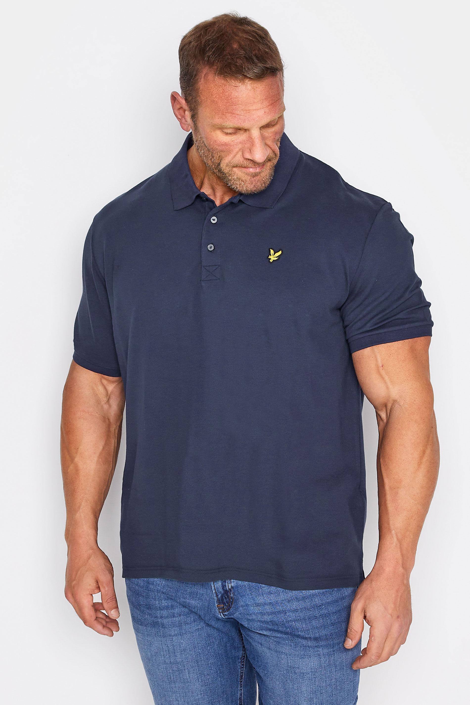 Lyle & Scott LYLE & SCOTT Big & Tall Navy Blue Core Polo Shirt