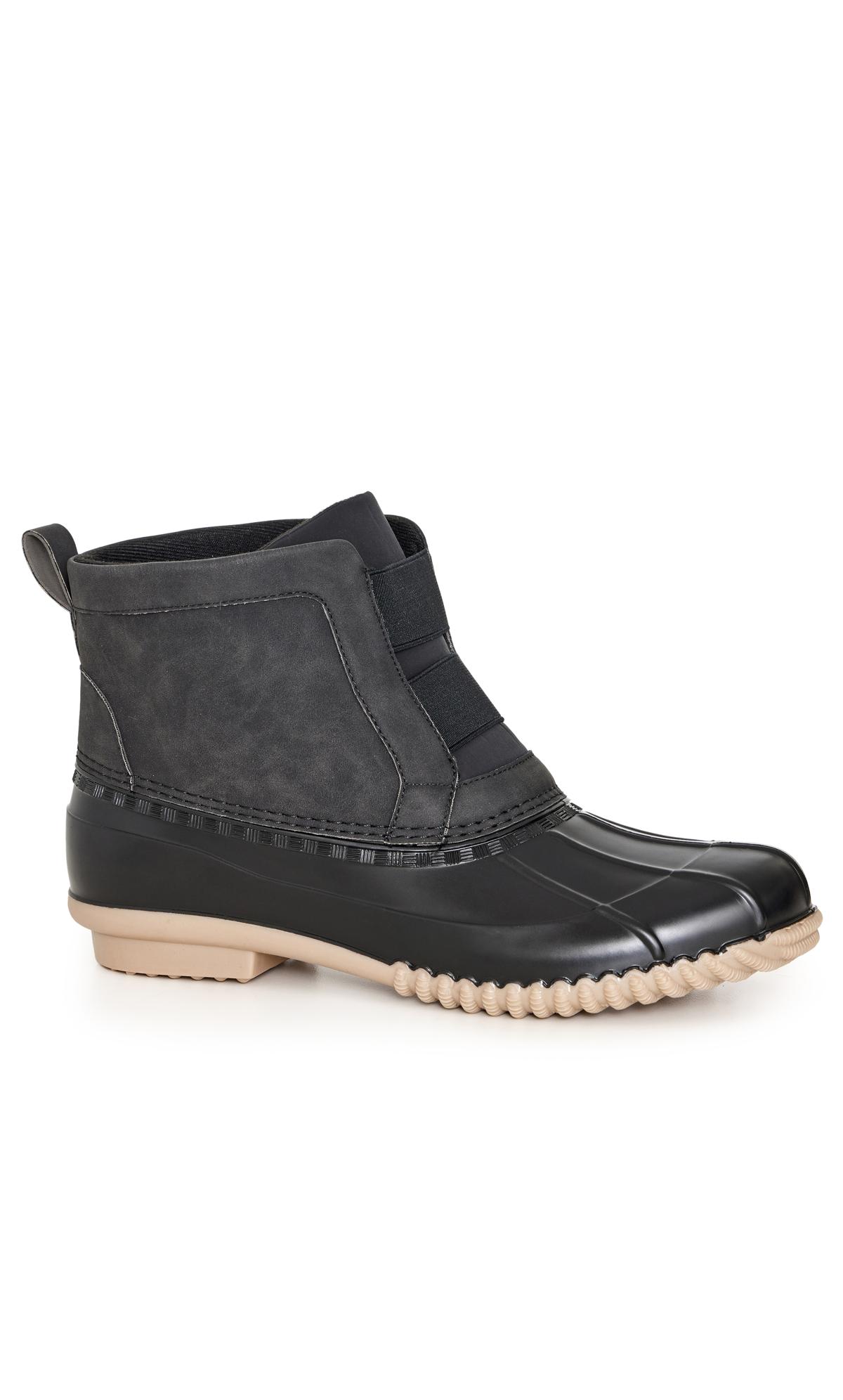 Evans CloudWalkers Black WIDE FIT Rachel Cold Weather Boot