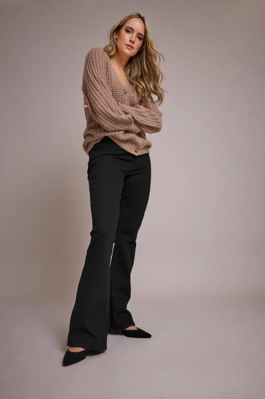 LTS LTS Tall Ivory White High Neck Crinkle Top