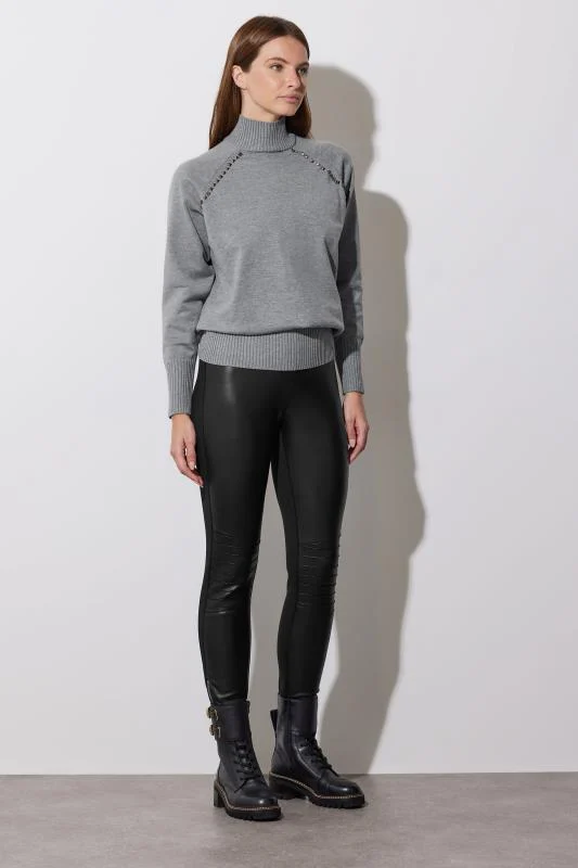 Star by Julien Macdonald STAR Grey Stud Embellished Raglan Jumper