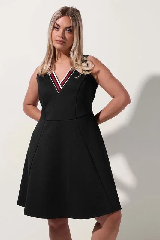 Limited Collection LIMITED COLLECTION Curve Black Contrast Trim Skater Dress