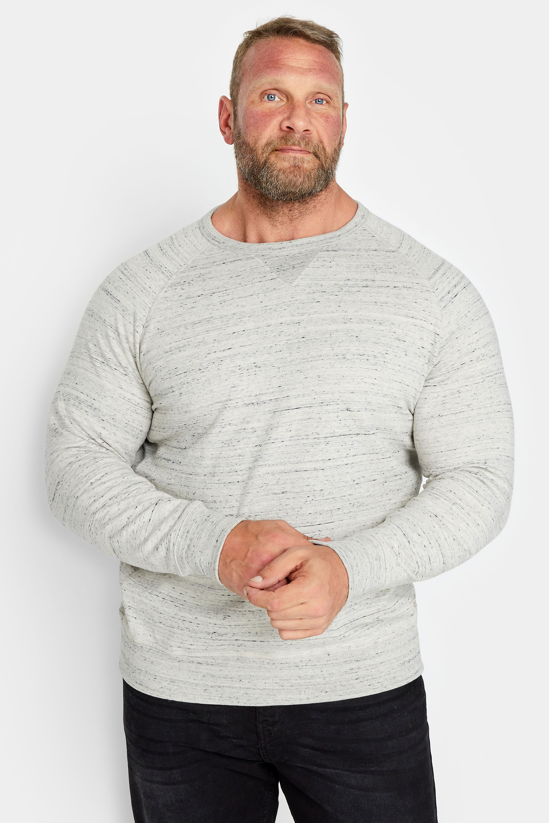 Blend BLEND Big & Tall Grey Crew Neck Sweatshirt