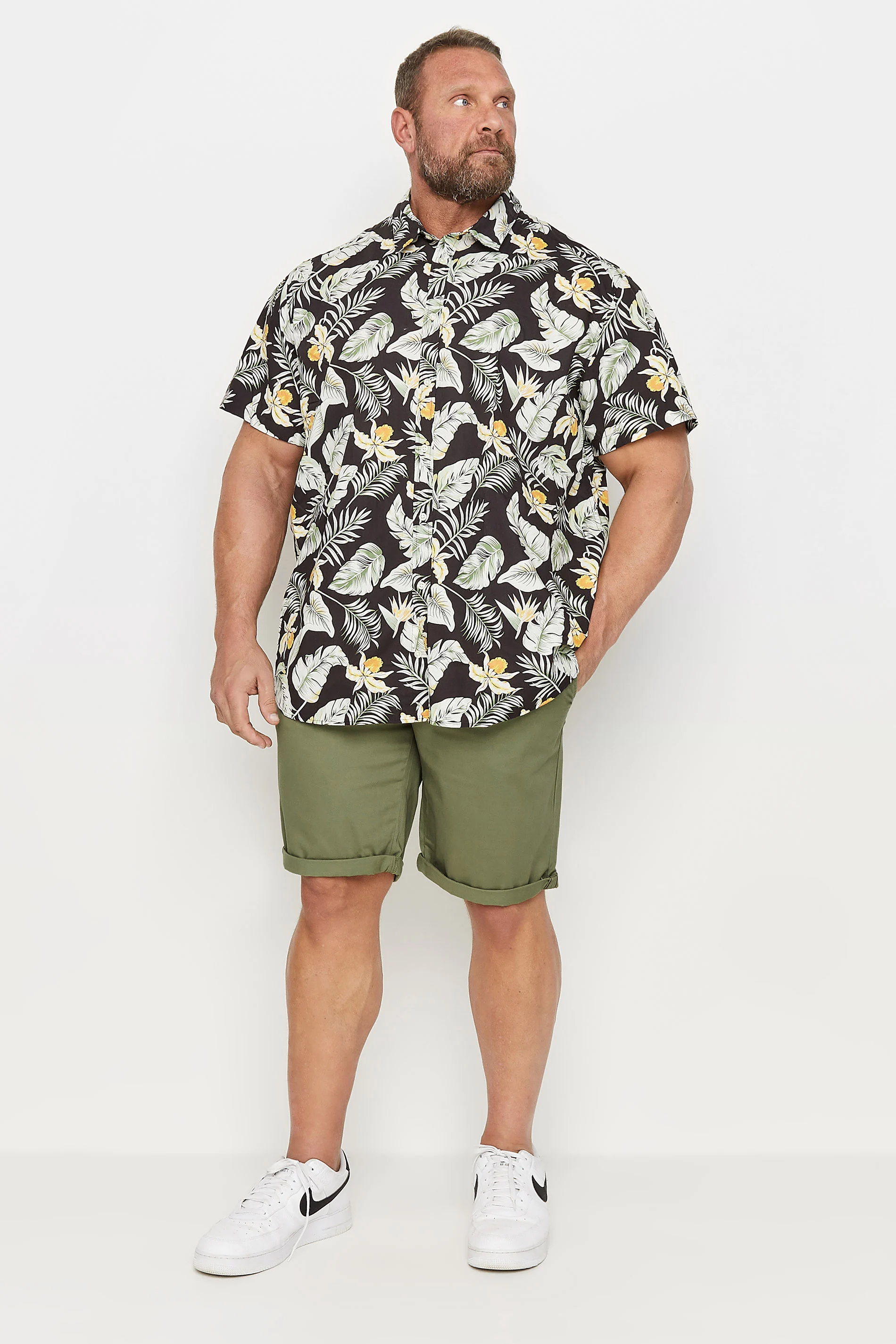 Jack & Jones JACK & JONES Big & Tall Green Chino Shorts