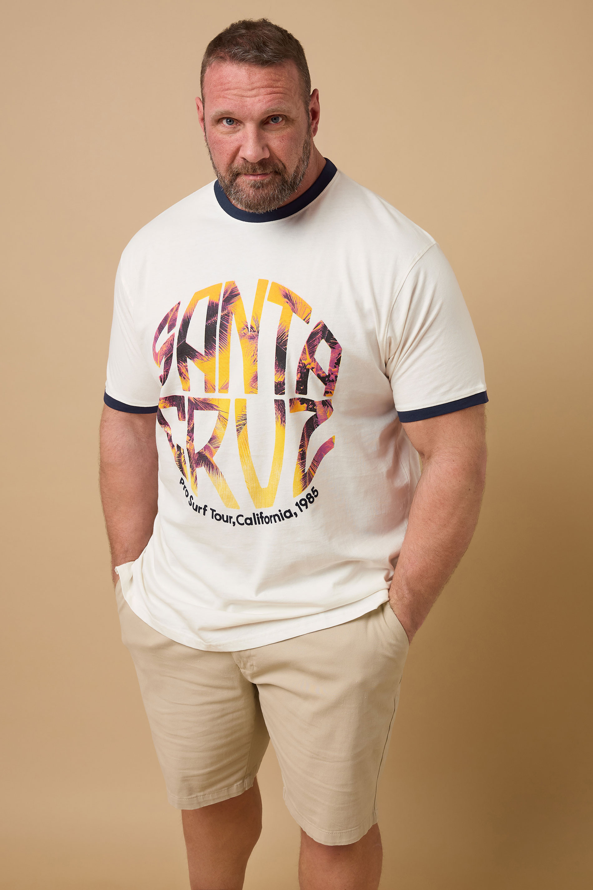 Kam KAM Big & Tall White 'Santa Cruz' T-Shirt