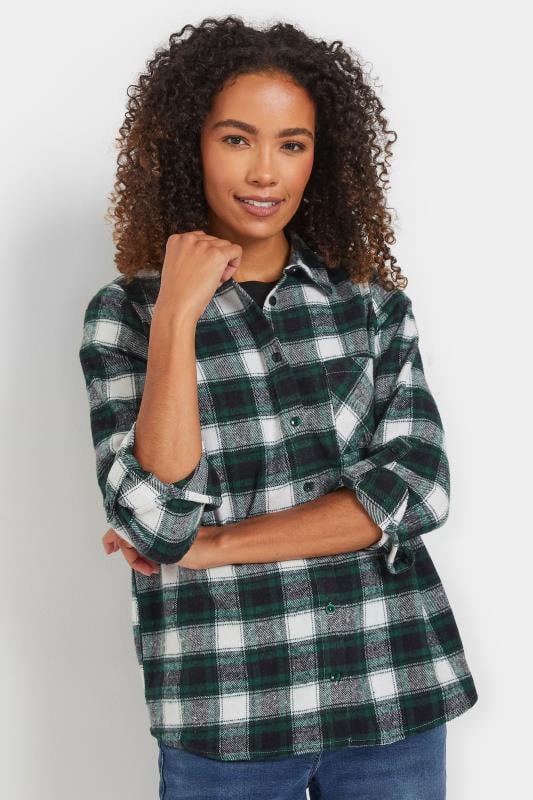 M&Co Womens M&Co Green & White Check Print Shirt