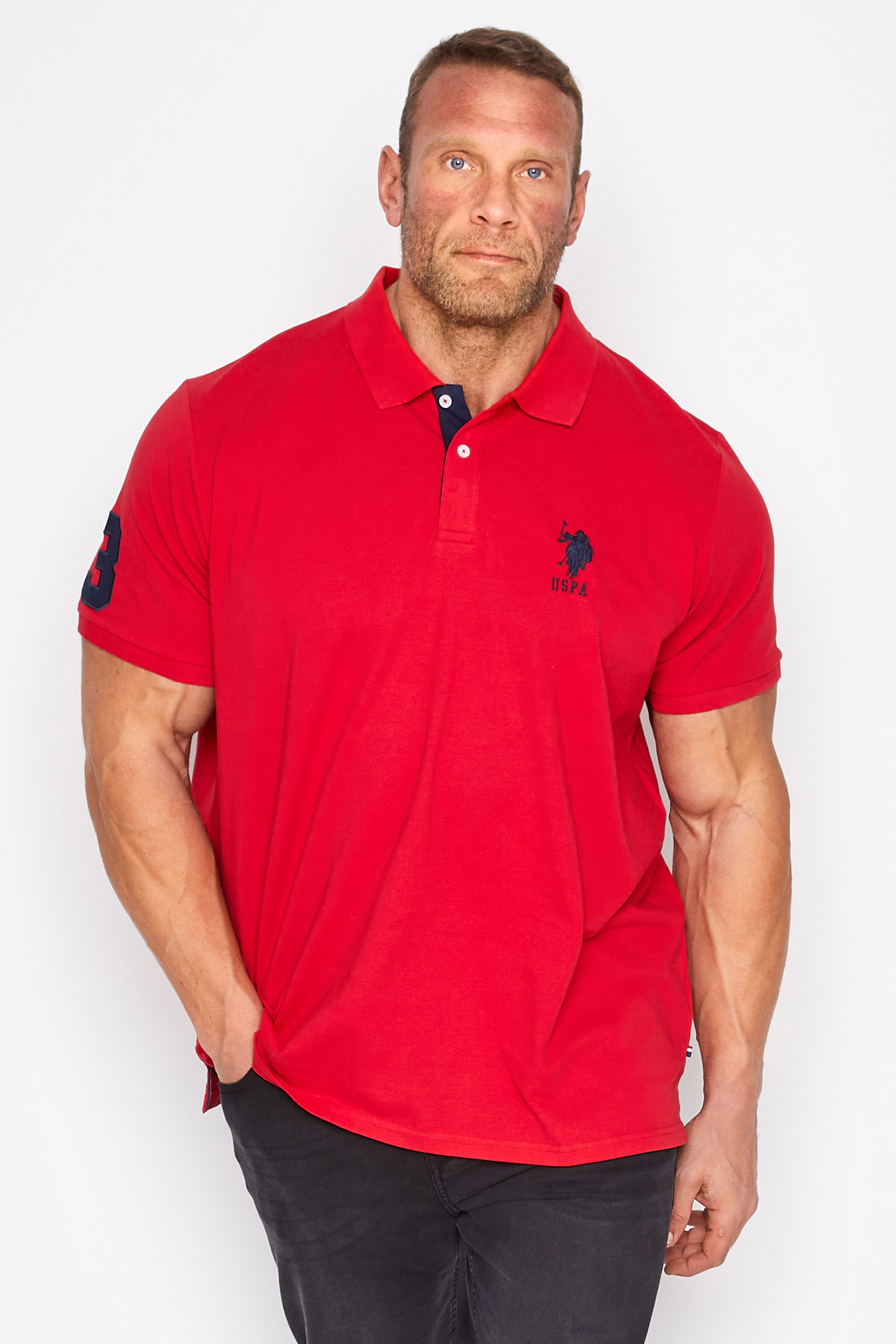 U.S. POLO ASSN. U.S. POLO ASSN. Big & Tall Red Player 3 Polo Shirt