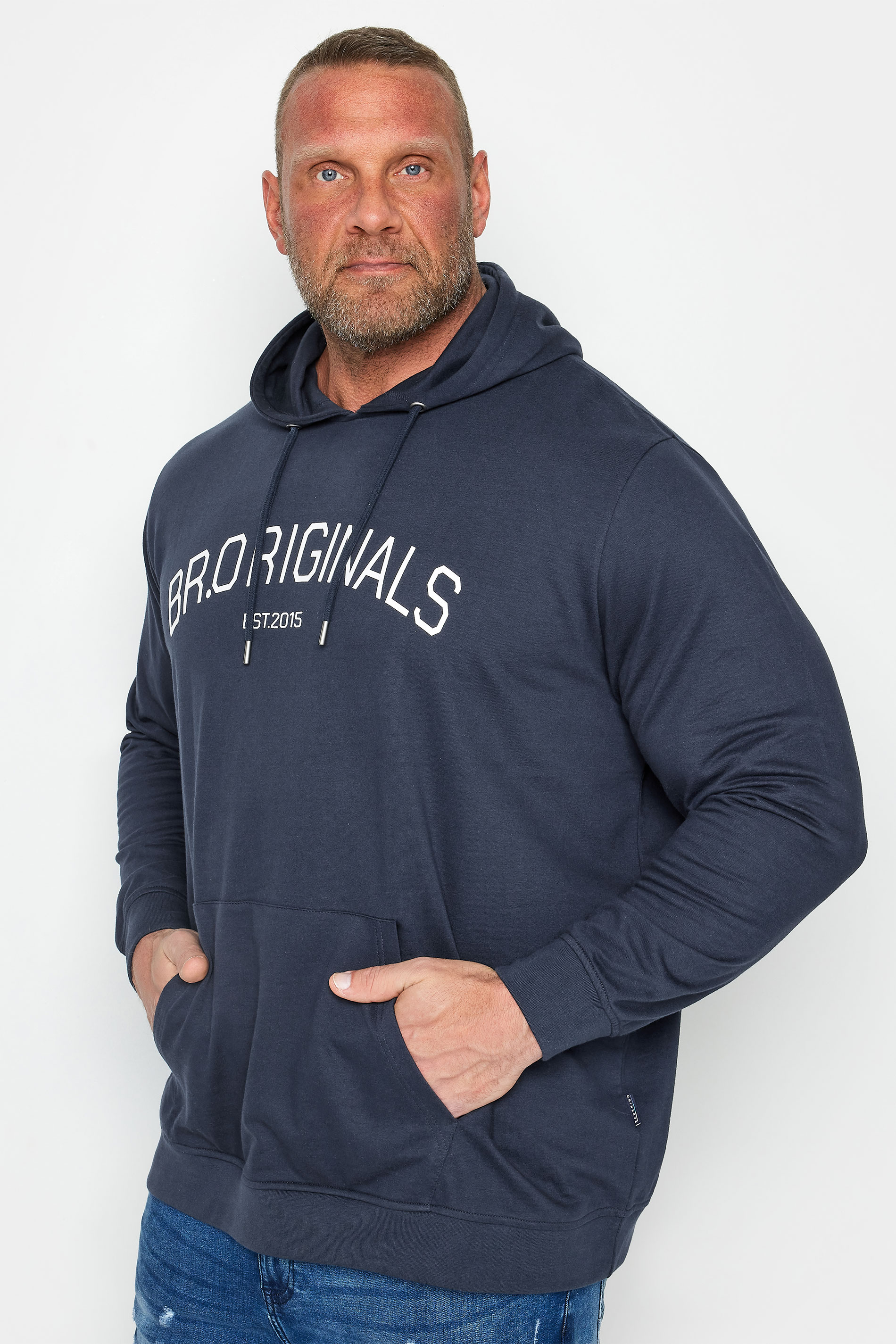 BadRhino BadRhino Big & Tall Navy Blue 'Originals' Hoodie